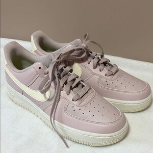 Nike Women’s Air Force 1 Low in Dusty Pink and Cream